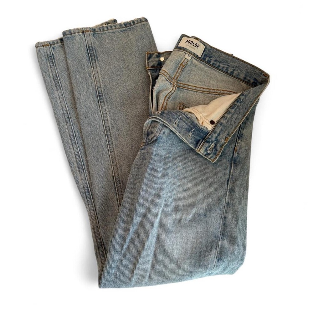 Agolde Women’s Light Blue Straight Jeans